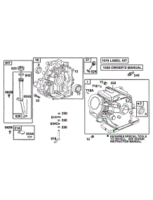 Cylinder, Crankcase,Oil Fill parts for Briggs & Stratton Engine 161432-0101-01 from AppliancePartsPros.com