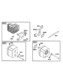 Muffler Grp parts for Briggs & Stratton Engine 161437-0019-01 from AppliancePartsPros.com