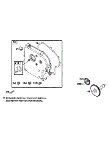 Crankcase Cover, Cam parts for Briggs & Stratton Engine 170432-6070-01 from AppliancePartsPros.com