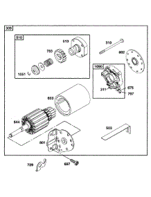Electric Starter parts for Briggs & Stratton Engine 170432-6070-01 from AppliancePartsPros.com