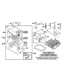 Cylinder, Head parts for Briggs & Stratton Engine 170432-6102-01 from AppliancePartsPros.com