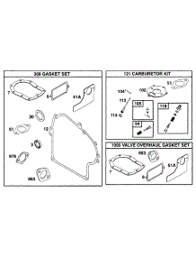 Gasket Sets parts for Briggs & Stratton Engine 170452-6105-01 from AppliancePartsPros.com