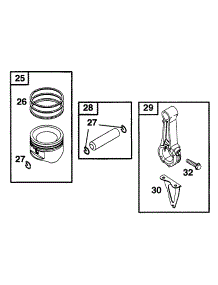 Piston Grp parts for Briggs & Stratton Engine 170452-6105-01 from AppliancePartsPros.com