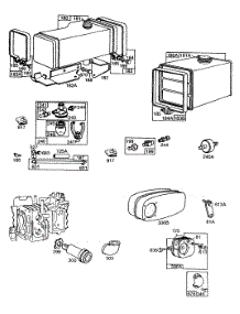 Fuel Tank Assy,Mufflers parts for Briggs & Stratton Engine 170702-1628-99 from AppliancePartsPros.com