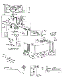 Carburetor, Fuel Tank Assy parts for Briggs & Stratton Engine 170707-6011-01 from AppliancePartsPros.com