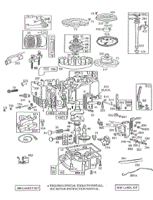 Cyl, Sump, Piston,Oil Fill parts for Briggs & Stratton Engine 170707-6011-01 from AppliancePartsPros.com