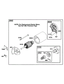 Electric Starter parts for Briggs & Stratton Engine 171431-0524-01 from AppliancePartsPros.com