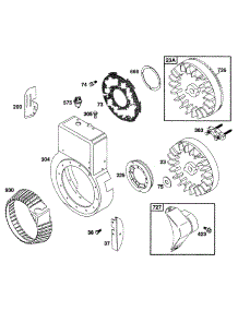 Blower Hsg, Flywheel parts for Briggs & Stratton Engine 171432-0035-03 from AppliancePartsPros.com