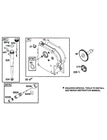 Crankcase Cvr, Cam, Oil Fill parts for Briggs & Stratton Engine 171432-0047-02 from AppliancePartsPros.com