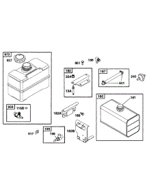 Fuel Tank parts for Briggs & Stratton Engine 171437-1131-01 from AppliancePartsPros.com
