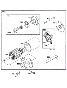 Electric Starter parts for Briggs & Stratton Engine 171452-0449-01 from AppliancePartsPros.com