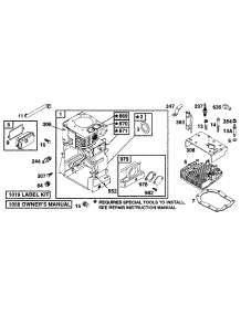 Cylinder, Head parts for Briggs & Stratton Engine 171452-0531-01 from AppliancePartsPros.com