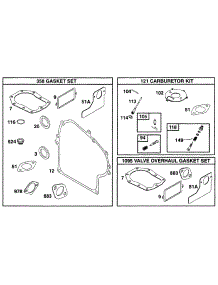 Gasket Sets parts for Briggs & Stratton Engine 171452-1103-01 from AppliancePartsPros.com
