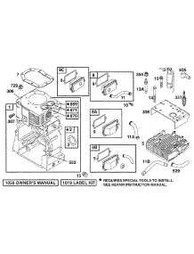 Cylinder, Head parts for Briggs & Stratton Engine 176432-0035-01 from AppliancePartsPros.com