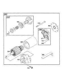 Electric Starter parts for Briggs & Stratton Engine 176432-0035-01 from AppliancePartsPros.com