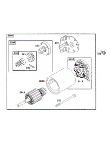 Electric Starter parts for Briggs & Stratton Engine 176432-0035-01 from AppliancePartsPros.com