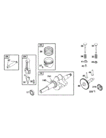 Piston Grp, Crank, Cam parts for Briggs & Stratton Engine 176432-0035-01 from AppliancePartsPros.com