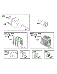 Muffler Grps parts for Briggs & Stratton Engine 176432-0113-01 from AppliancePartsPros.com