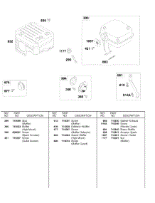 Muffler (Hi-Mount) parts for Briggs & Stratton Engine 185432-0106-01 from AppliancePartsPros.com