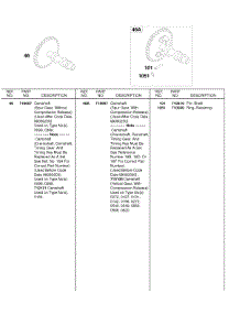 Camshaft parts for Briggs & Stratton Engine 185436-0145-01 from AppliancePartsPros.com
