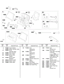 Cylinder Head, Rocker Cover parts for Briggs & Stratton Engine 185436-0145-01 from AppliancePartsPros.com