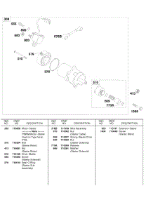 Electric Starter parts for Briggs & Stratton Engine 185436-0145-01 from AppliancePartsPros.com