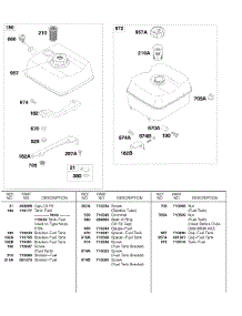 Fuel Tanks parts for Briggs & Stratton Engine 185437-0254-E1 from AppliancePartsPros.com