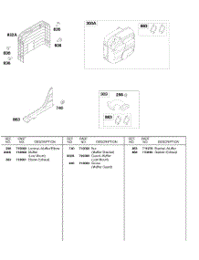 Muffler (Lo-Mount) parts for Briggs & Stratton Engine 185437-0543-E9 from AppliancePartsPros.com