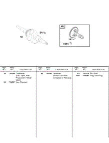 Camshaft, Crankshaft parts for Briggs & Stratton Engine 187432-0110-B1 from AppliancePartsPros.com