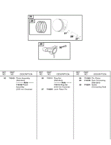 Piston, Rings, Connecting Rod parts for Briggs & Stratton Engine 187437-0113-E1 from AppliancePartsPros.com