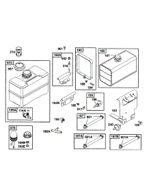 Fuel Tank Grp parts for Briggs & Stratton Engine 190402-6138-01 from AppliancePartsPros.com
