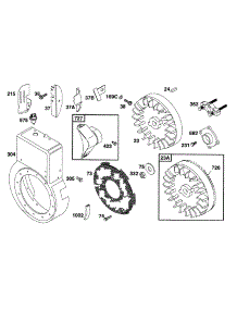 Blower Hsg,Flywheels,Screen parts for Briggs & Stratton Engine 190412-6141-99 from AppliancePartsPros.com