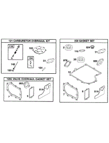 Gasket Sets parts for Briggs & Stratton Engine 190412-6153-01 from AppliancePartsPros.com