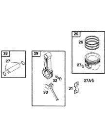 Piston Grp parts for Briggs & Stratton Engine 190412-6153-01 from AppliancePartsPros.com