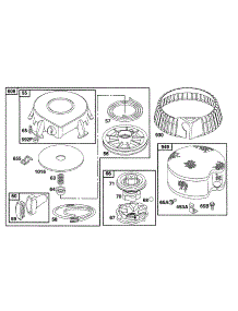 Rewind Assy parts for Briggs & Stratton Engine 190412-6153-01 from AppliancePartsPros.com