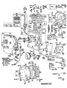 Cyl,Crankcase,Piston,Control parts for Briggs & Stratton Engine 190416-0981-99 from AppliancePartsPros.com