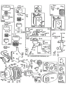 Carb,Mufflers,A / C,Gear Case parts for Briggs & Stratton Engine 190417-4001-01 from AppliancePartsPros.com