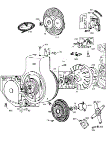 Blower Hsg,Flywheels,Screen parts for Briggs & Stratton Engine 190431-1804-99 from AppliancePartsPros.com