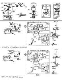 Carburetors,Air Cleaner Grps parts for Briggs & Stratton Engine 190431-1818-99 from AppliancePartsPros.com