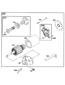 Electric Starter parts for Briggs & Stratton Engine 190432-6103-01 from AppliancePartsPros.com