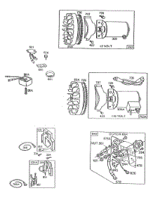 Electric Starters & Keypanel parts for Briggs & Stratton Engine 190437-5515-02 from AppliancePartsPros.com