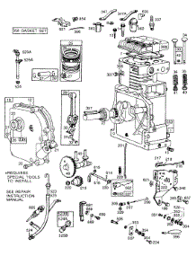 Cyl,Crankcase,Piston,Control parts for Briggs & Stratton Engine 190451-1824-99 from AppliancePartsPros.com