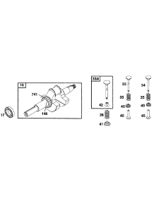 Crankshaft parts for Briggs & Stratton Engine 190452-6104-01 from AppliancePartsPros.com