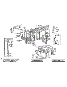 Cyl, Sump, Oil Fill,Governor parts for Briggs & Stratton Engine 190702-2522-01 from AppliancePartsPros.com