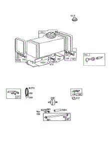 Fuel Tank Assembly parts for Briggs & Stratton Engine 190707-5816-01 from AppliancePartsPros.com