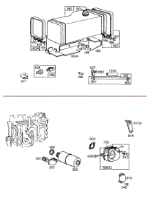 Fuel Tank, Mufflers & Parts parts for Briggs & Stratton Engine 191702-0690-99 from AppliancePartsPros.com