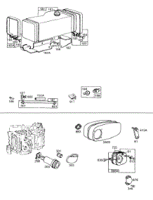 Fuel Tank, Mufflers & Parts parts for Briggs & Stratton Engine 191707-5854-01 from AppliancePartsPros.com