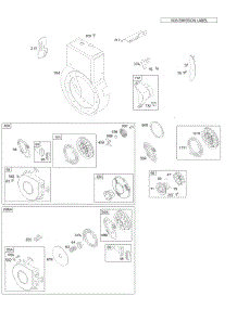 Blower Housing, Starter Rewind parts for Briggs & Stratton Engine 192432-0170-01 from AppliancePartsPros.com