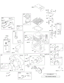 Crankshaft, Crankcase Cover, Breather, Cylinder, Piston, Dipstick parts for Briggs & Stratton Engine 192432-0565-A1 from AppliancePartsPros.com