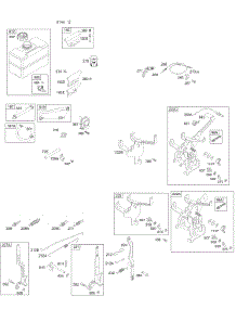Control Brackets, Springs, Fuel Tank, Lines, Filter parts for Briggs & Stratton Engine 192437-0541-A1 from AppliancePartsPros.com